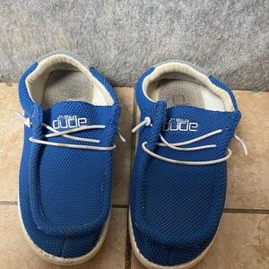 Hey Dude Kids Blue Shoes Size 4